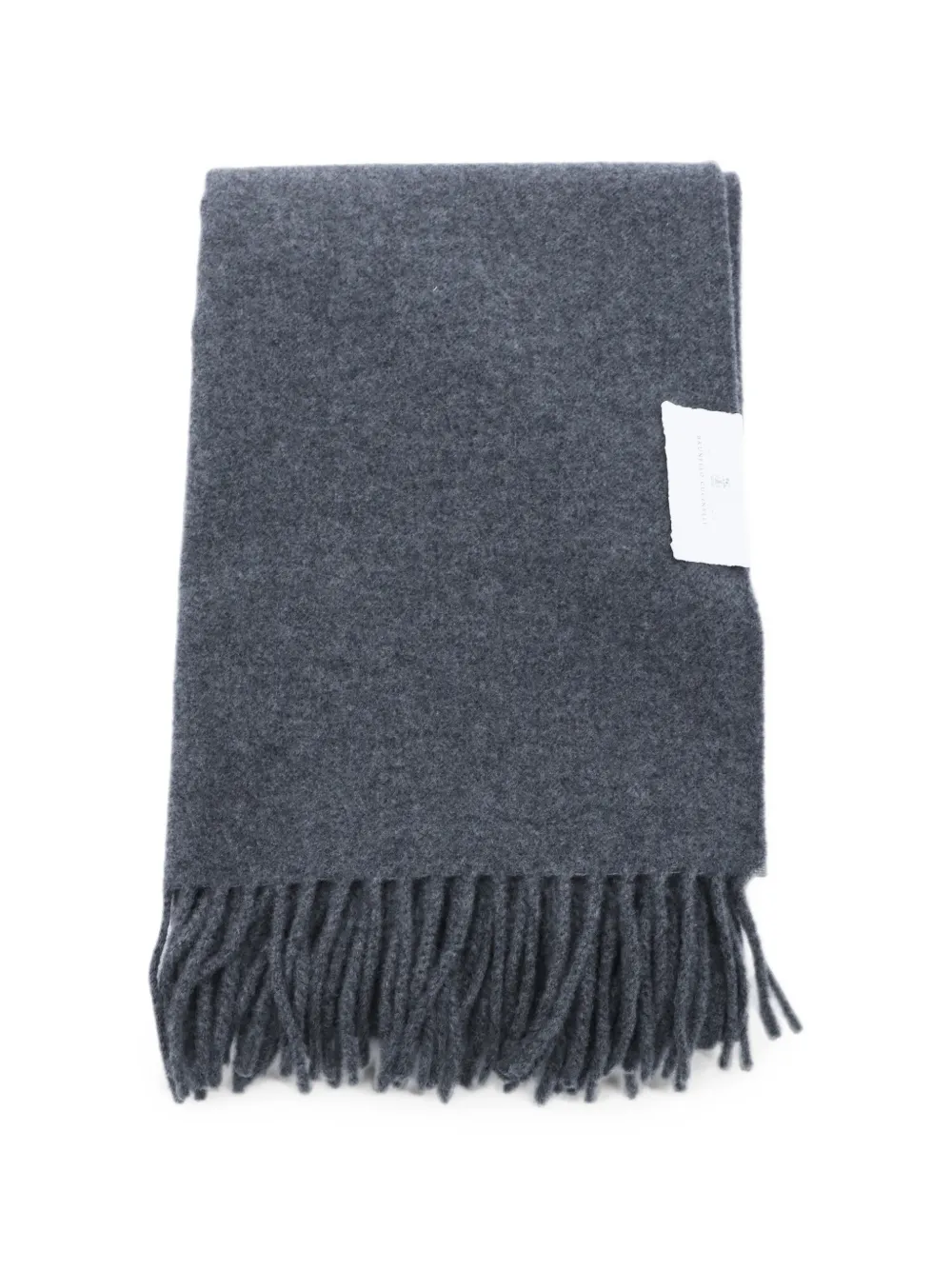 Brunello Cucinelli fringed cashmere scarf - Grigio