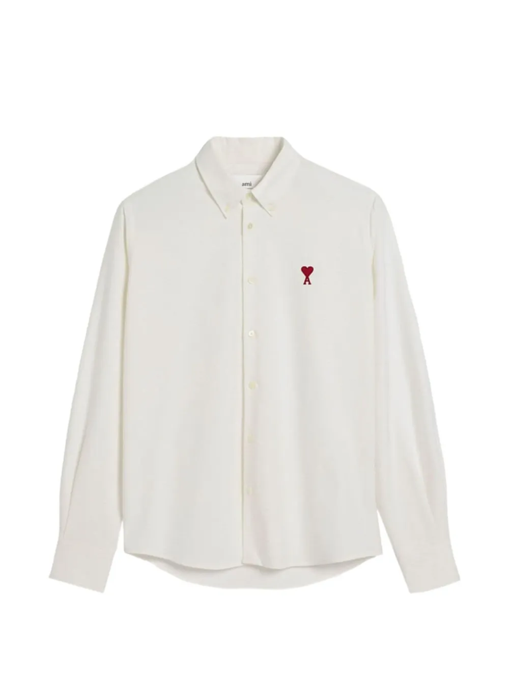 AMI Paris white cotton shirt with Ami de Coeur - Bianco