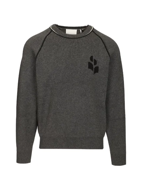 MARANT logo-embroidered raglan-sleeve sweater