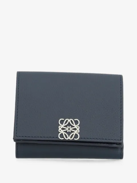 LOEWE Anagram trifold wallet in pebble grained calfskin