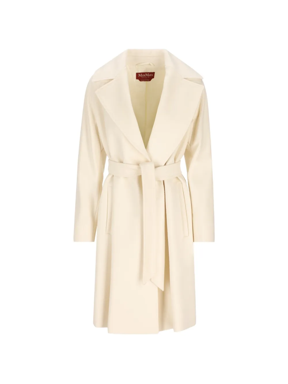 Max Mara belted coat - White