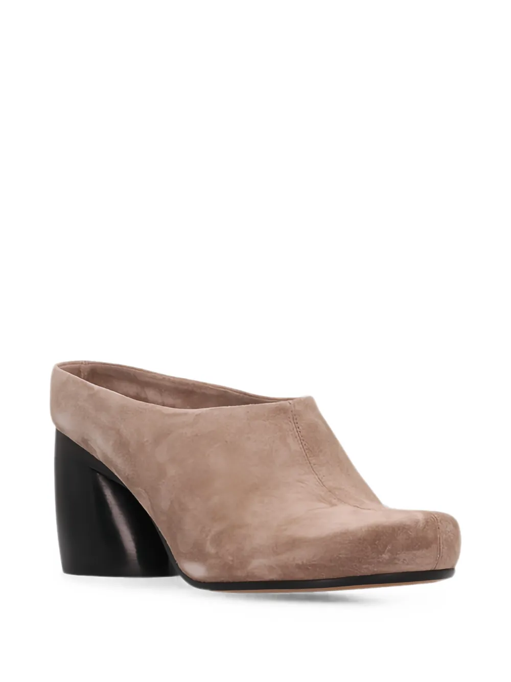 LOEWE Oval mules in suede calfskin Beige