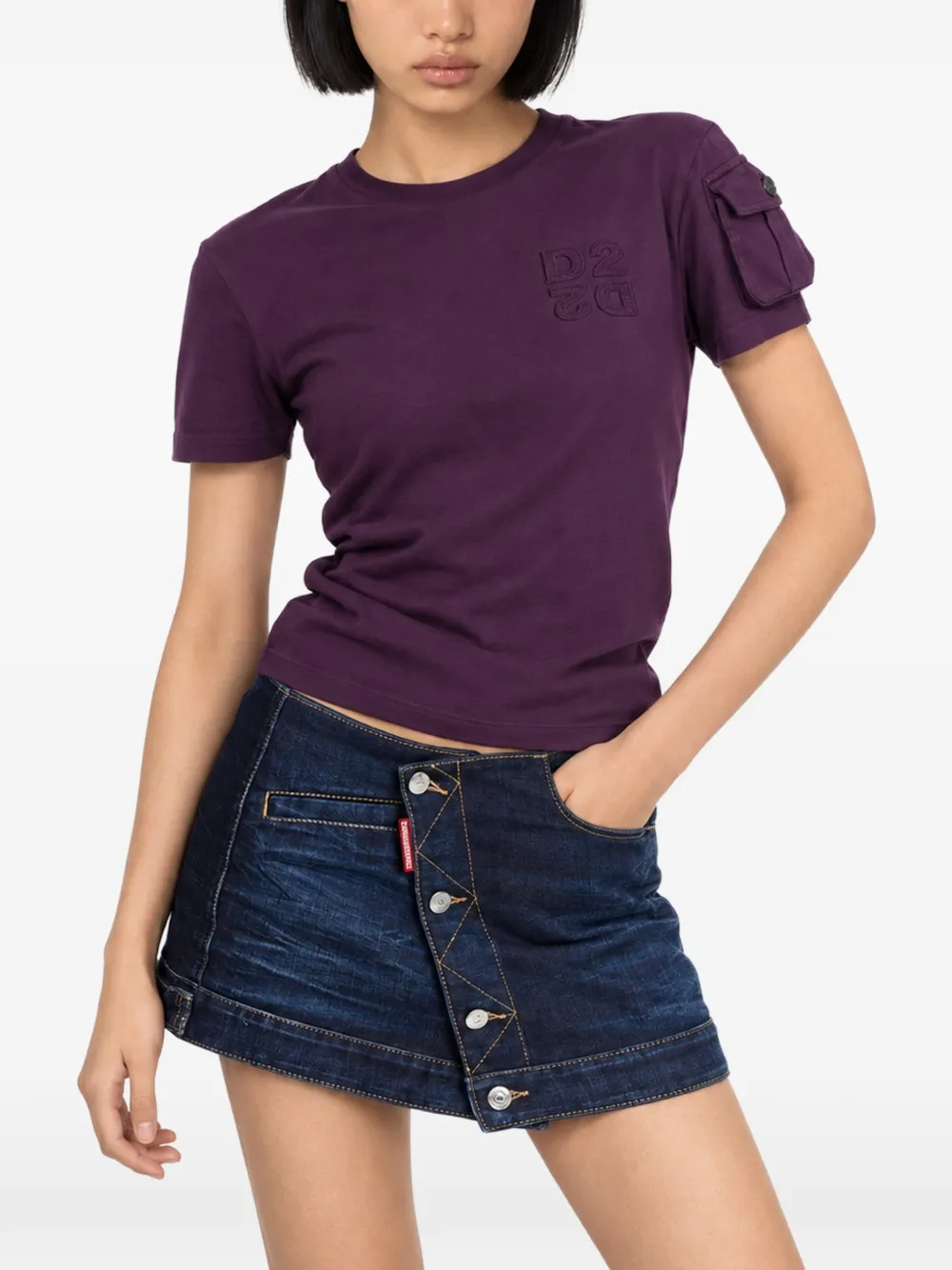 DSQUARED2 D2 Upside Down T-shirt Paars