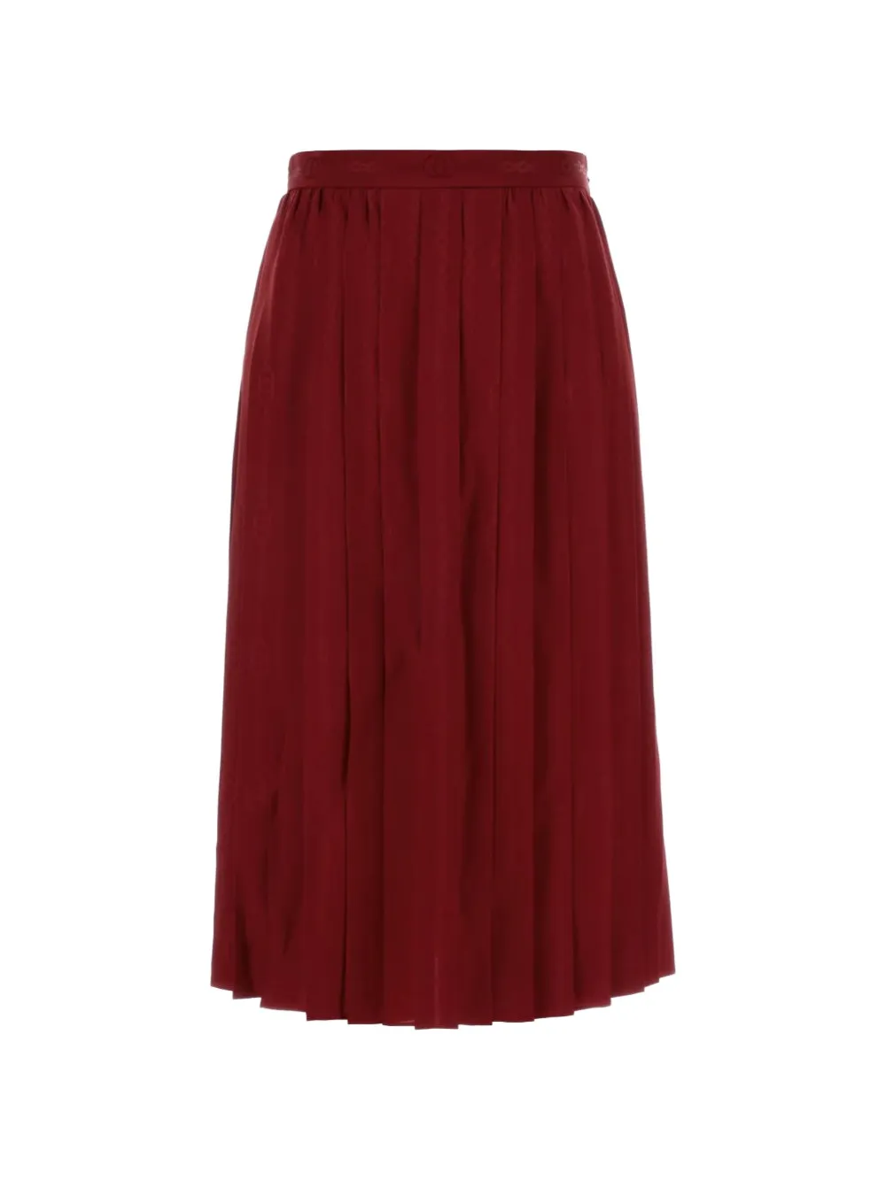 Gucci interlocking G chain silk-jacquard midi skirt - Rot