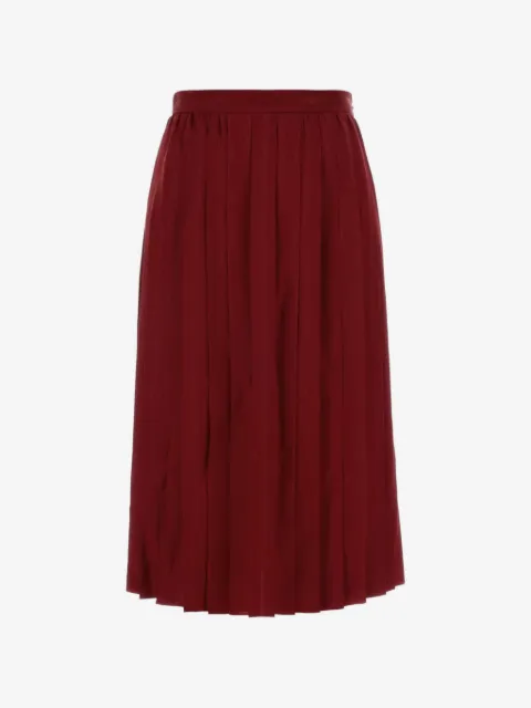 Gucci interlocking G chain silk-jacquard midi skirt