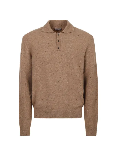 Herno Resort flecked-knit polo sweater