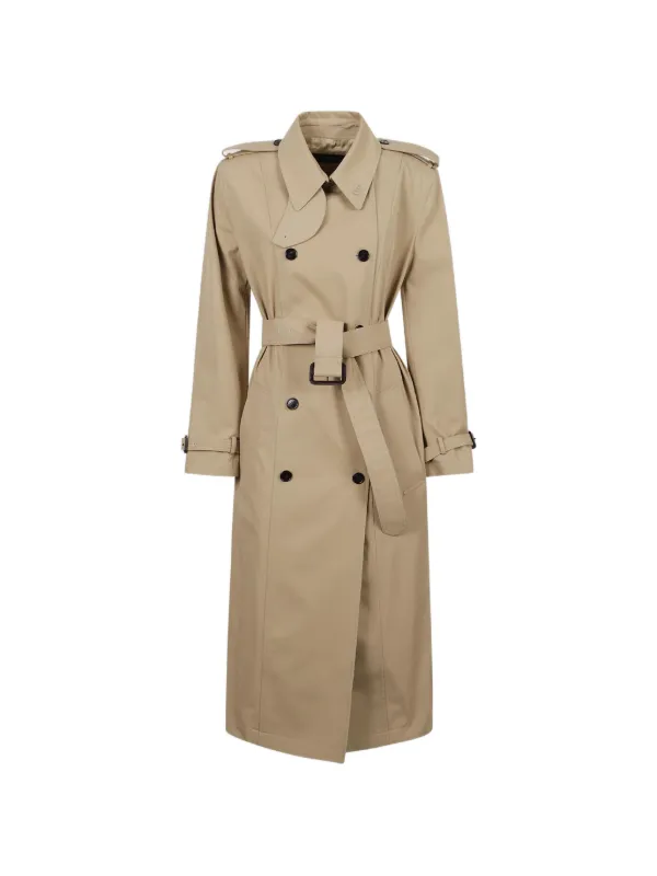 Gucci Belted Double-breasted Trench Coat in Neutrals