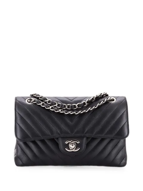 CHANEL Pre-Owned Classic Double Flap Bag Chevron Lambskin Medium shoulder bag