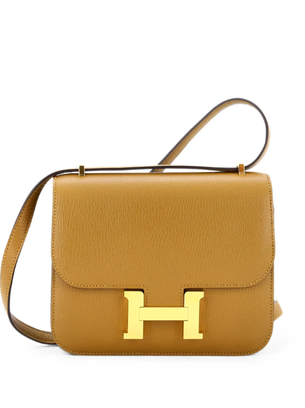 Pre-owned Hermes Constance Nm Bag Chevre Mysore 18 Shoulder Bag In Brown