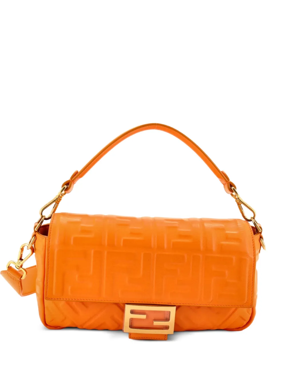 Fendi Pre-Owned Mittelgroße NM Umhängetasche mit Zucca-Prägung - Orange