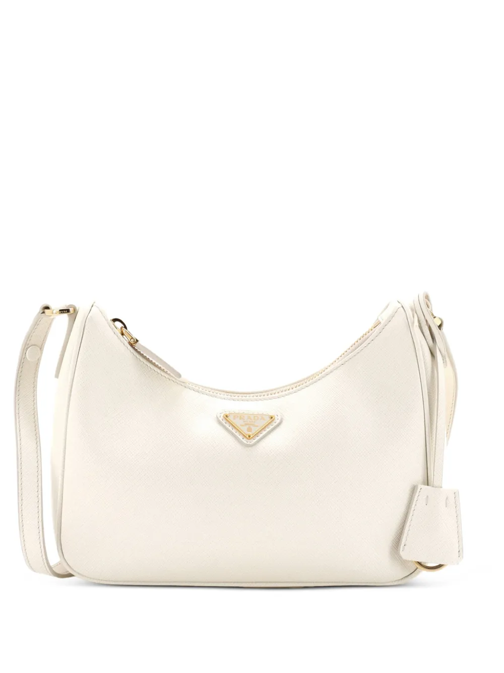 Prada Pre-Owned Mini Tasche aus Saffiano-Leder mit verstellbarem Henkel - Weiß