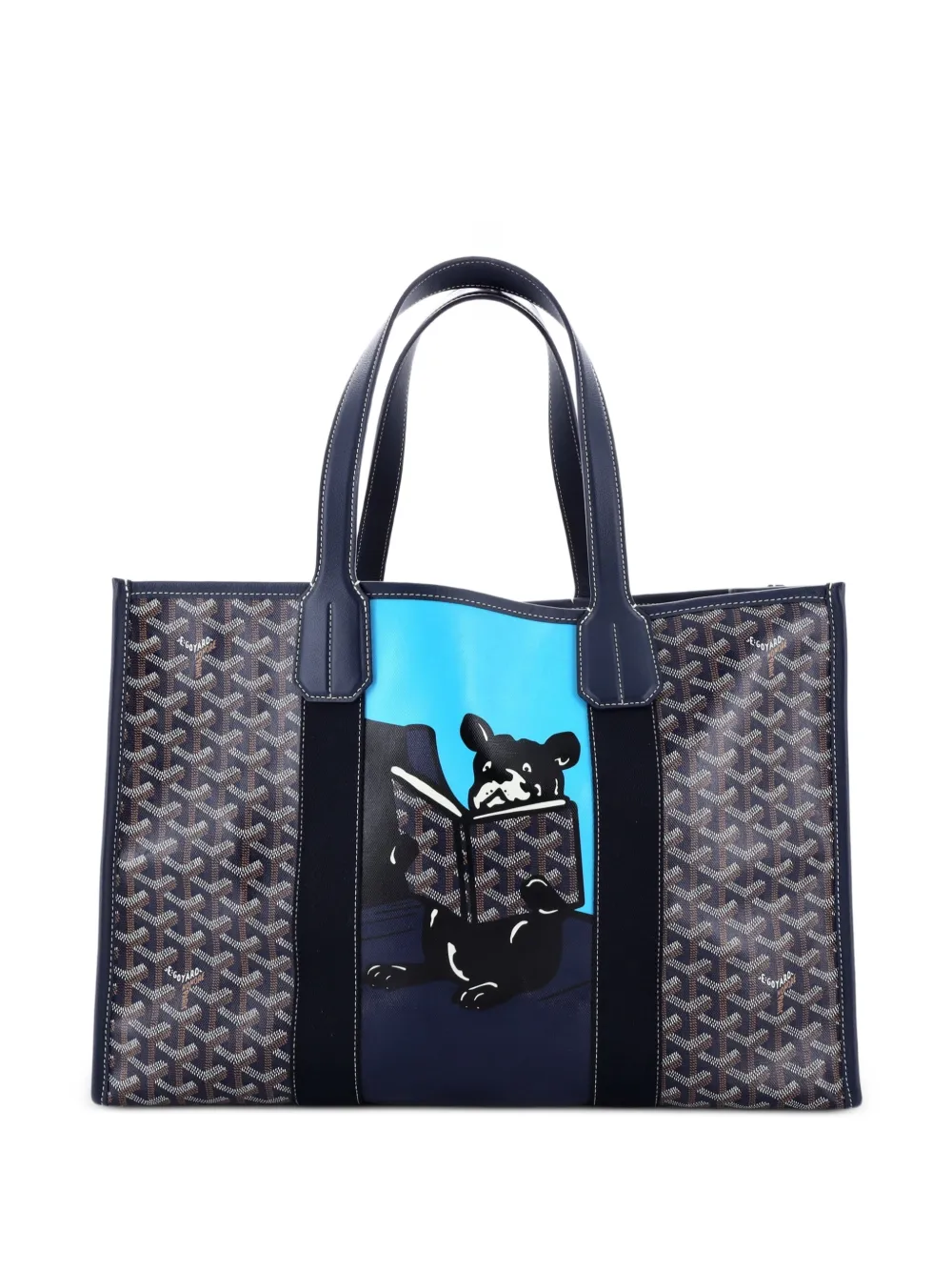 Goyard Pre-Owned Beschichtete Villette MM Tote Bag mit Print - Blau