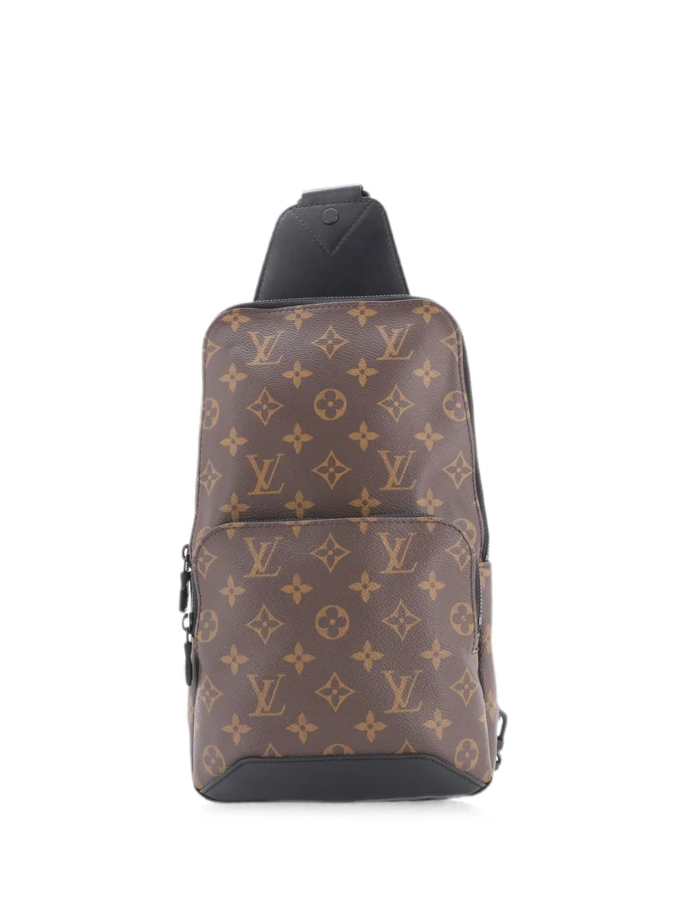 Pre-owned Louis Vuitton Avenue Sling Bag Macassar Monogram Canvas Crossbody Bag In Brown