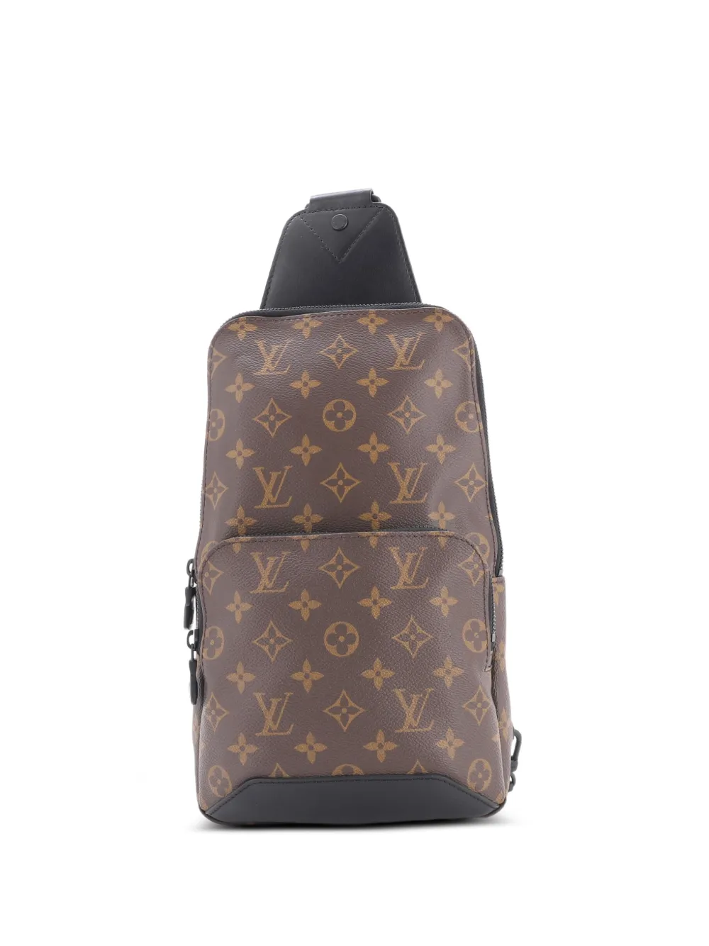 Louis Vuitton Pre-Owned Borsa a tracolla Avenue Sling Bag Macassar in tela con monogramma - Marrone