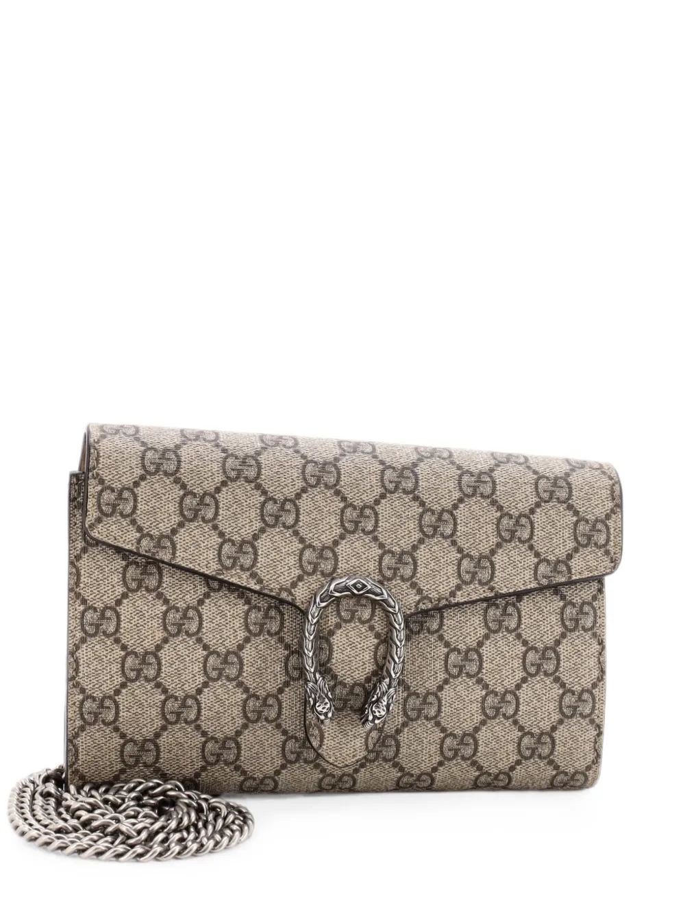 Gucci Pre-Owned Dionysus Chain Wallet GG Coated Canvas Small crossbody bag - Brown