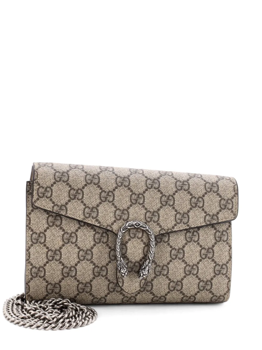 Gucci Pre-Owned Borsa a tracolla Dionysus piccola in tela cerata GG con catena - Marrone