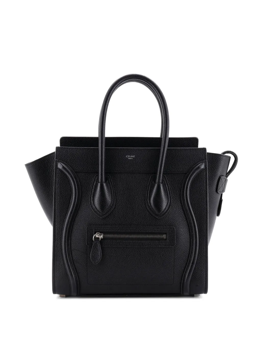 Celine Pre-Owned Borsa tote Luggage micro in pelle martellata - Nero