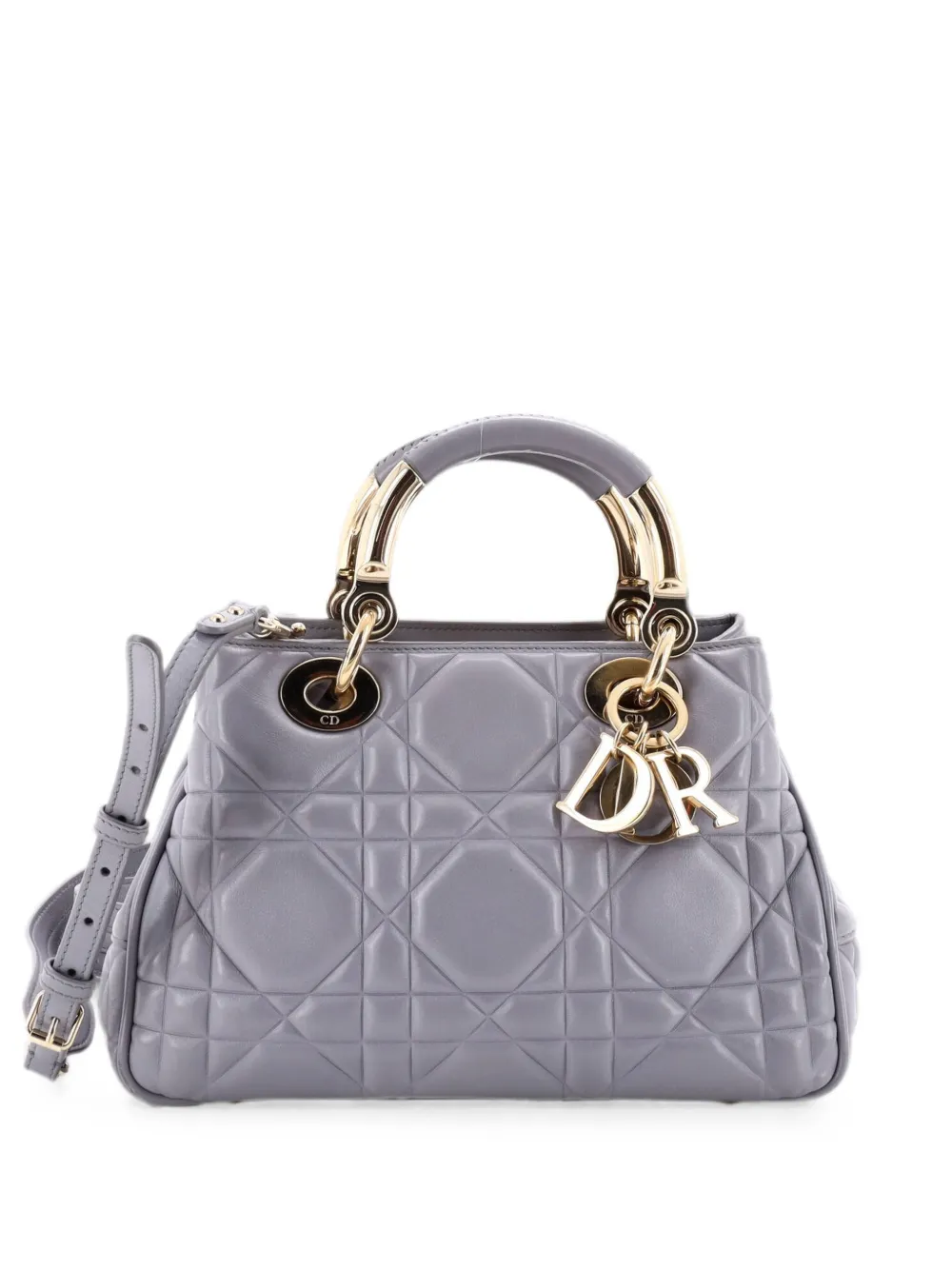 Christian Dior Pre-Owned Lady 95.22 Bag Cannage Embossed Leather Small crossbody bag - Grey