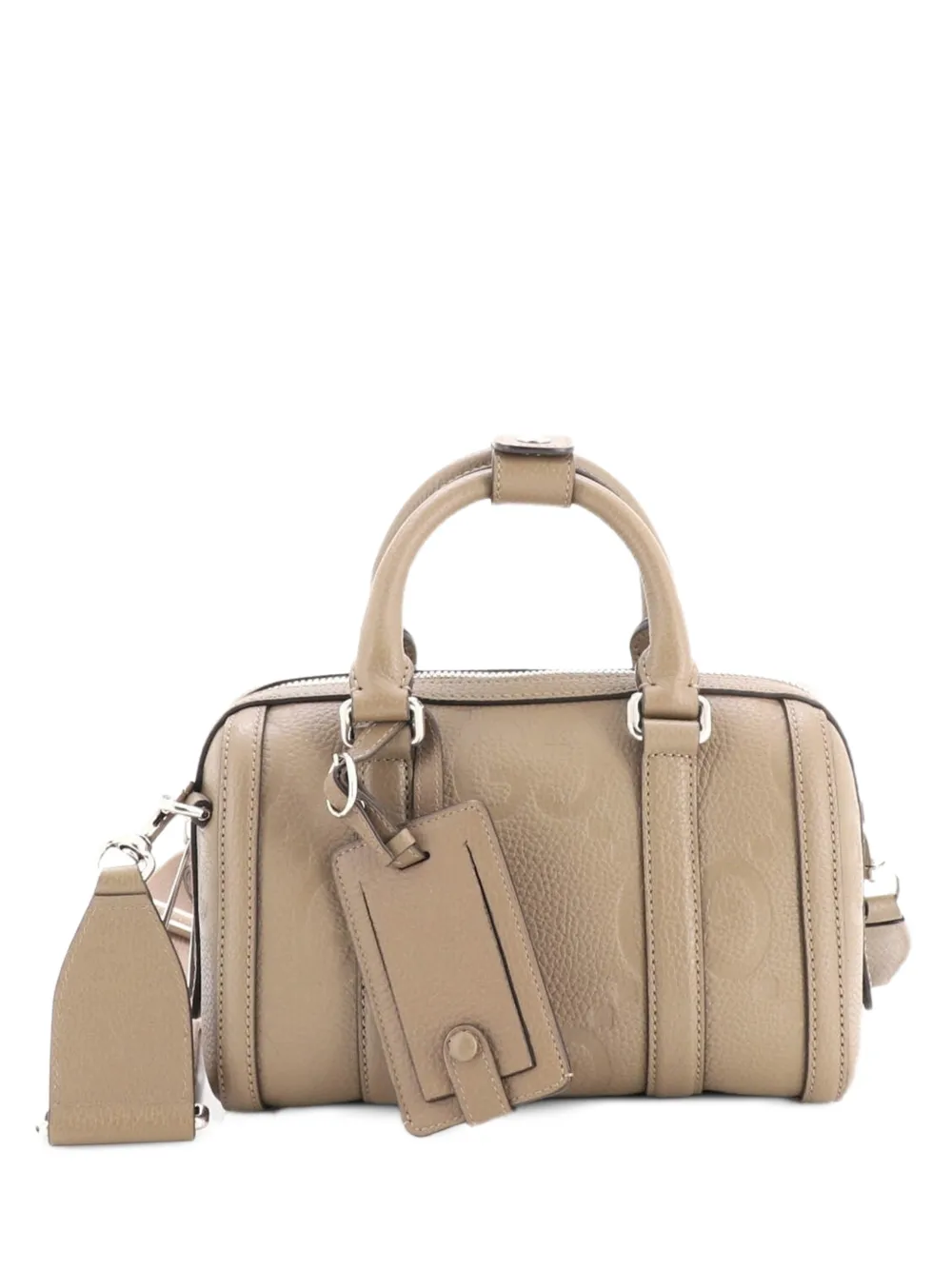 Gucci Pre-Owned Borsone Jumbo GG mini in pelle goffrata - Marrone