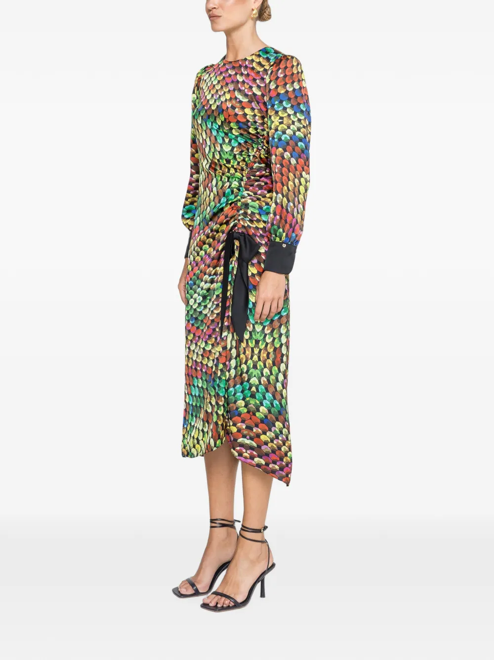 NISSA Midi-jurk met strikdetail Zwart