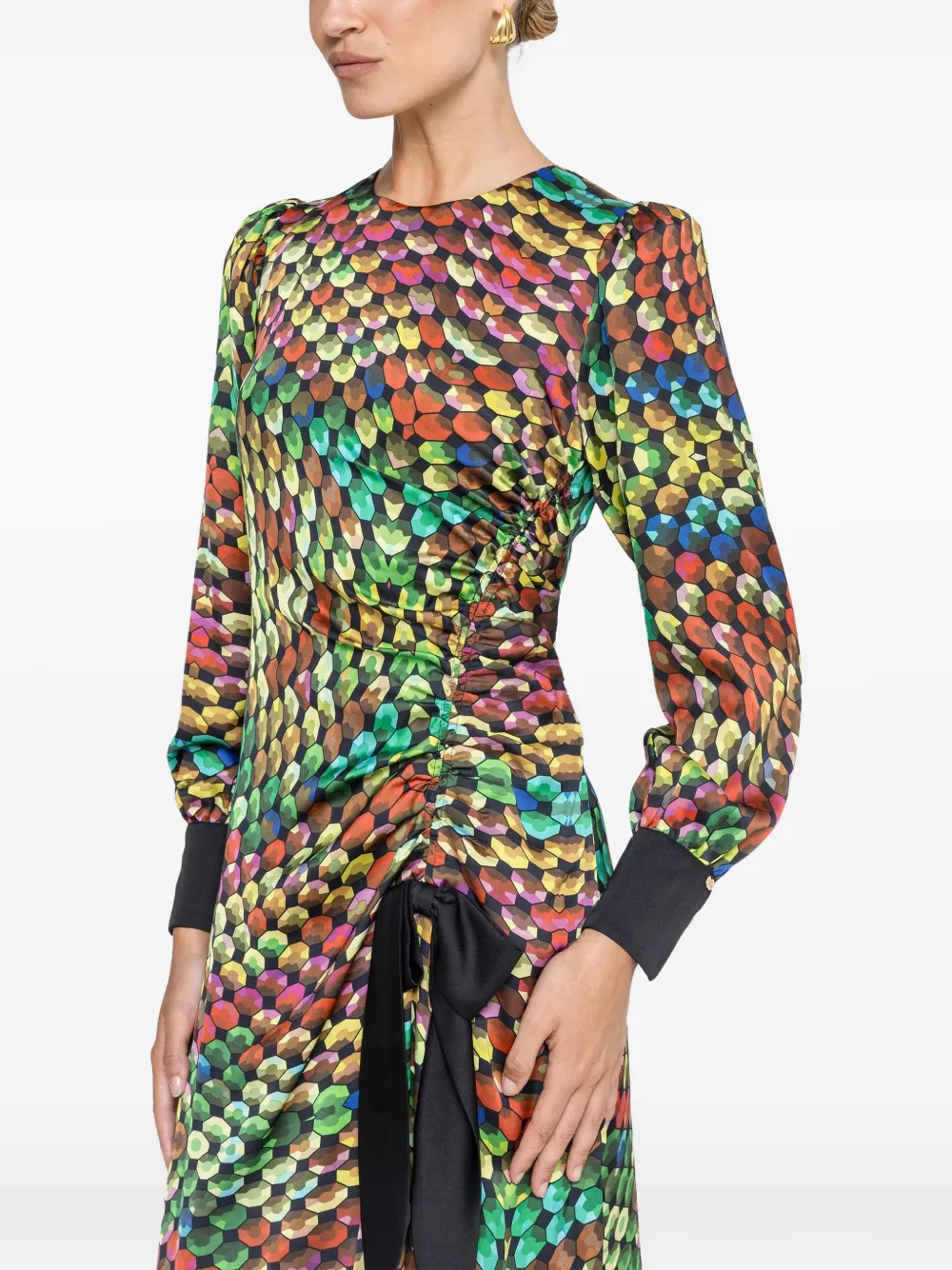 NISSA Midi-jurk met strikdetail Zwart