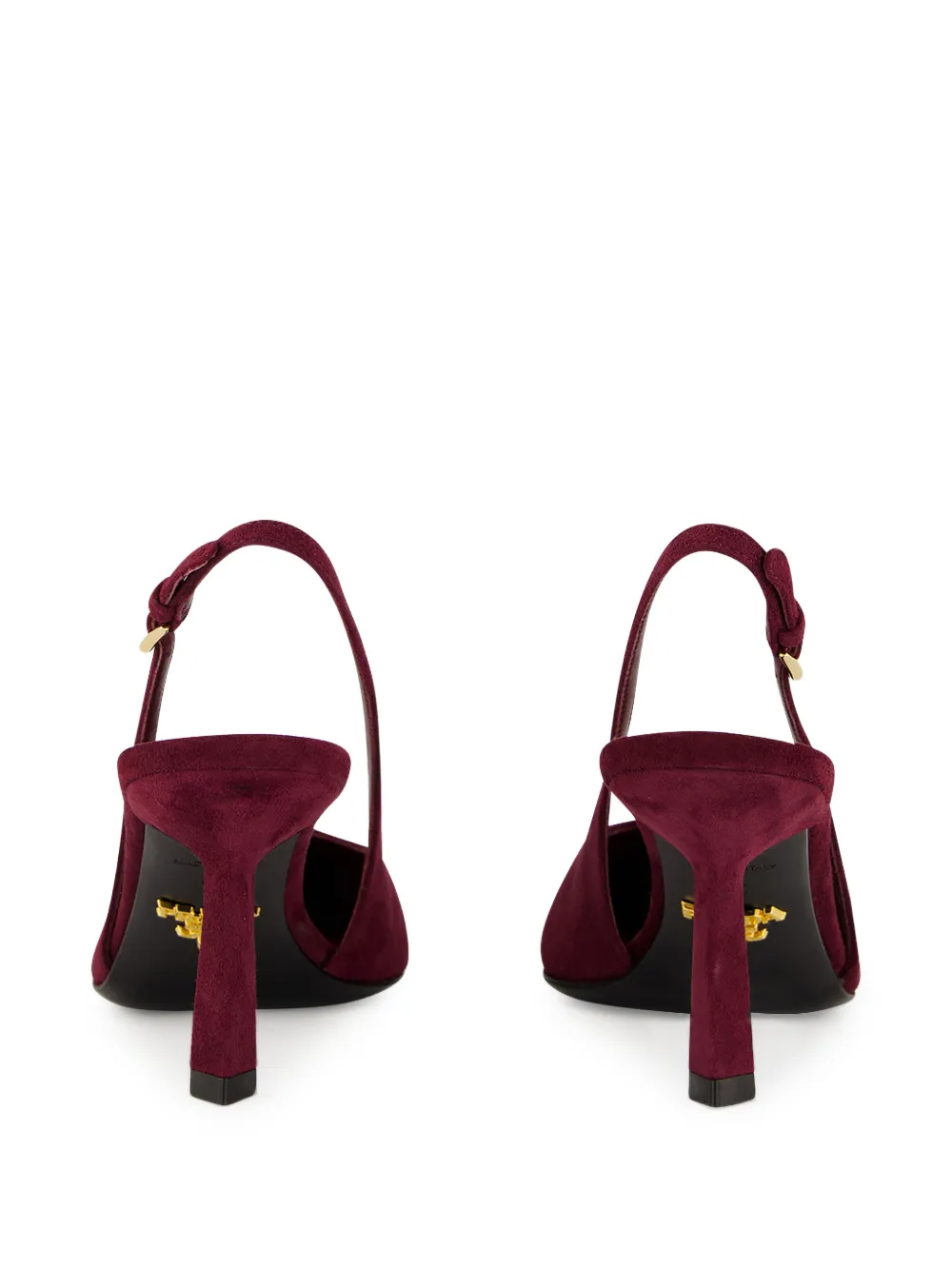 Prada pointed-toe slingback pumps Rood