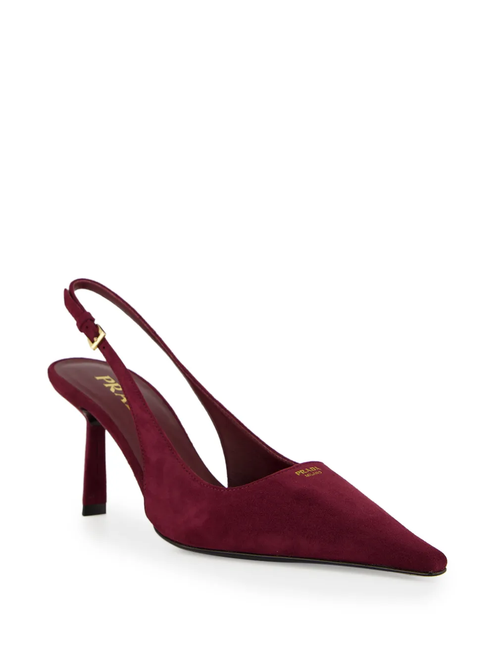 Prada pointed-toe slingback pumps Rood