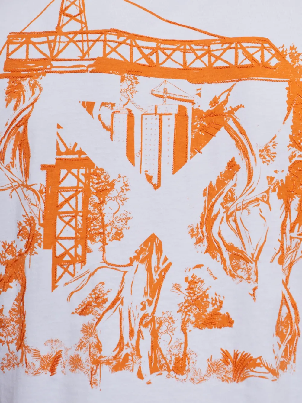 Off-White T-shirt met pijlprint Wit