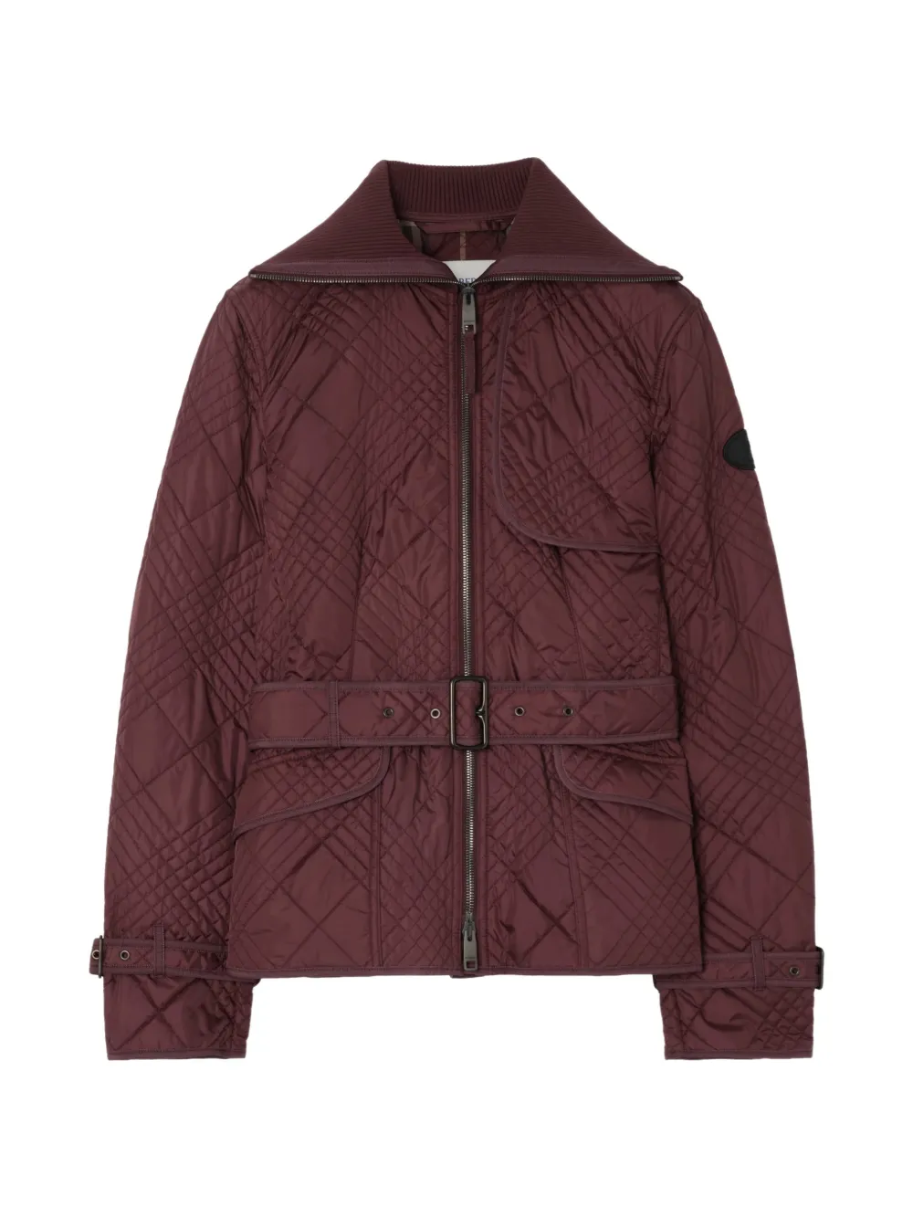 Burberry Micro Check-stitch nylon Abbeydale jacket - Rosso