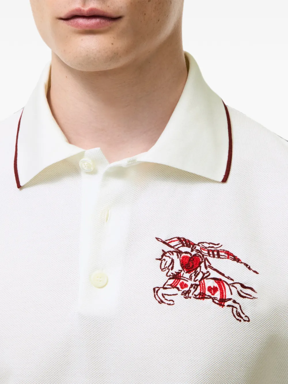 Burberry Heart Knight katoenen poloshirt Beige