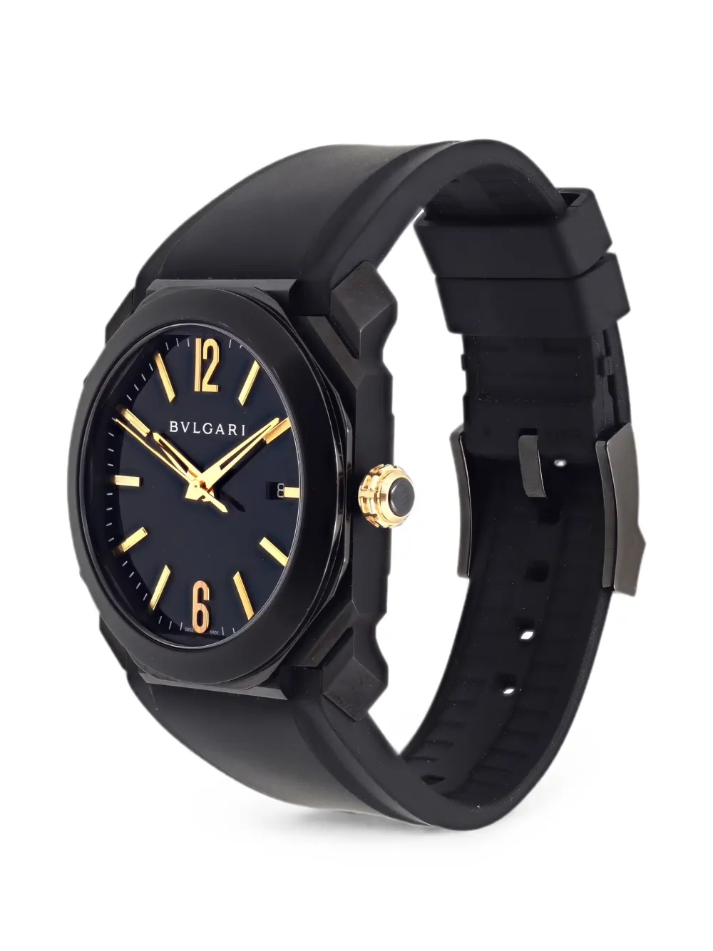 Pre-owned Bvlgari Octo 41mm Watch In Black