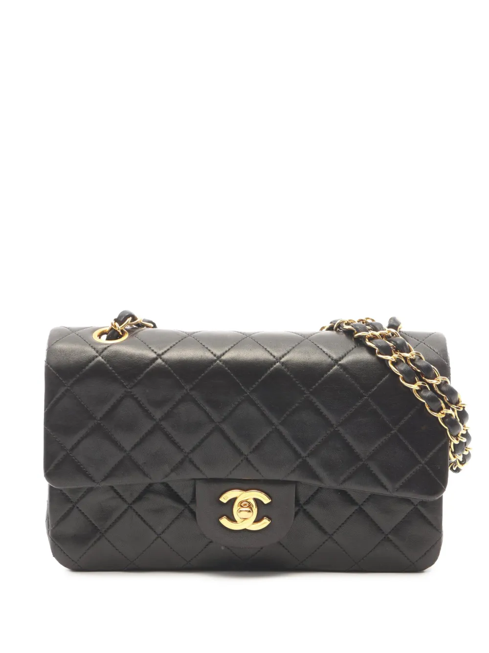 CHANEL Pre-Owned 1996-1997 Small Classic Lambskin Double Flap shoulder bag - Black