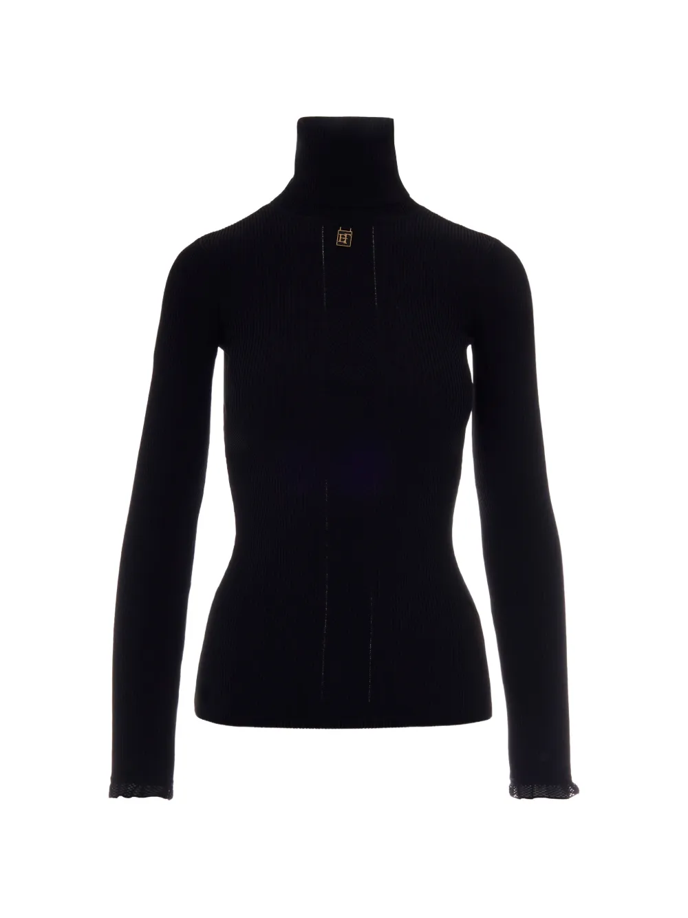 Elisabetta Franchi ribbed roll-neck sweater - Nero