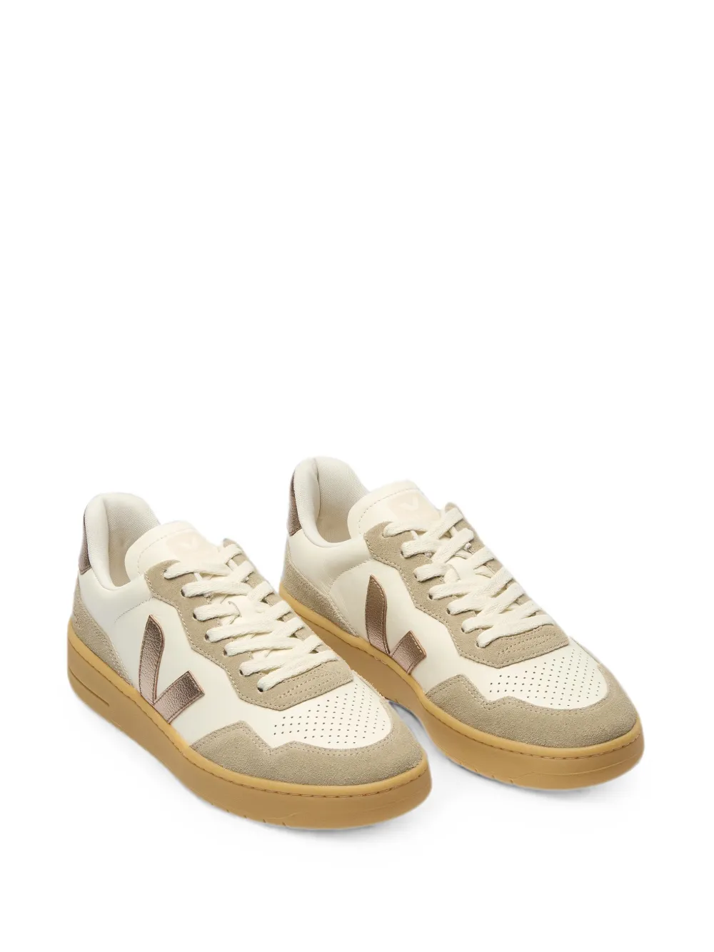VEJA V-90 leather pure bronze natural sneakers Beige