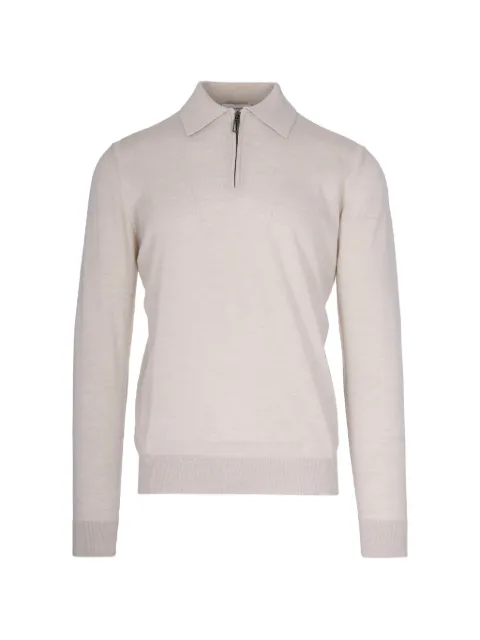 Paolo Pecora zip-fastening wool polo shirt