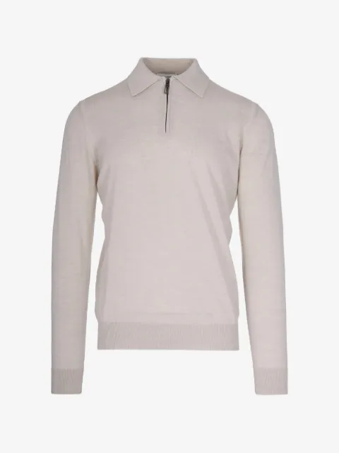 Paolo Pecora zip-fastening wool polo shirt