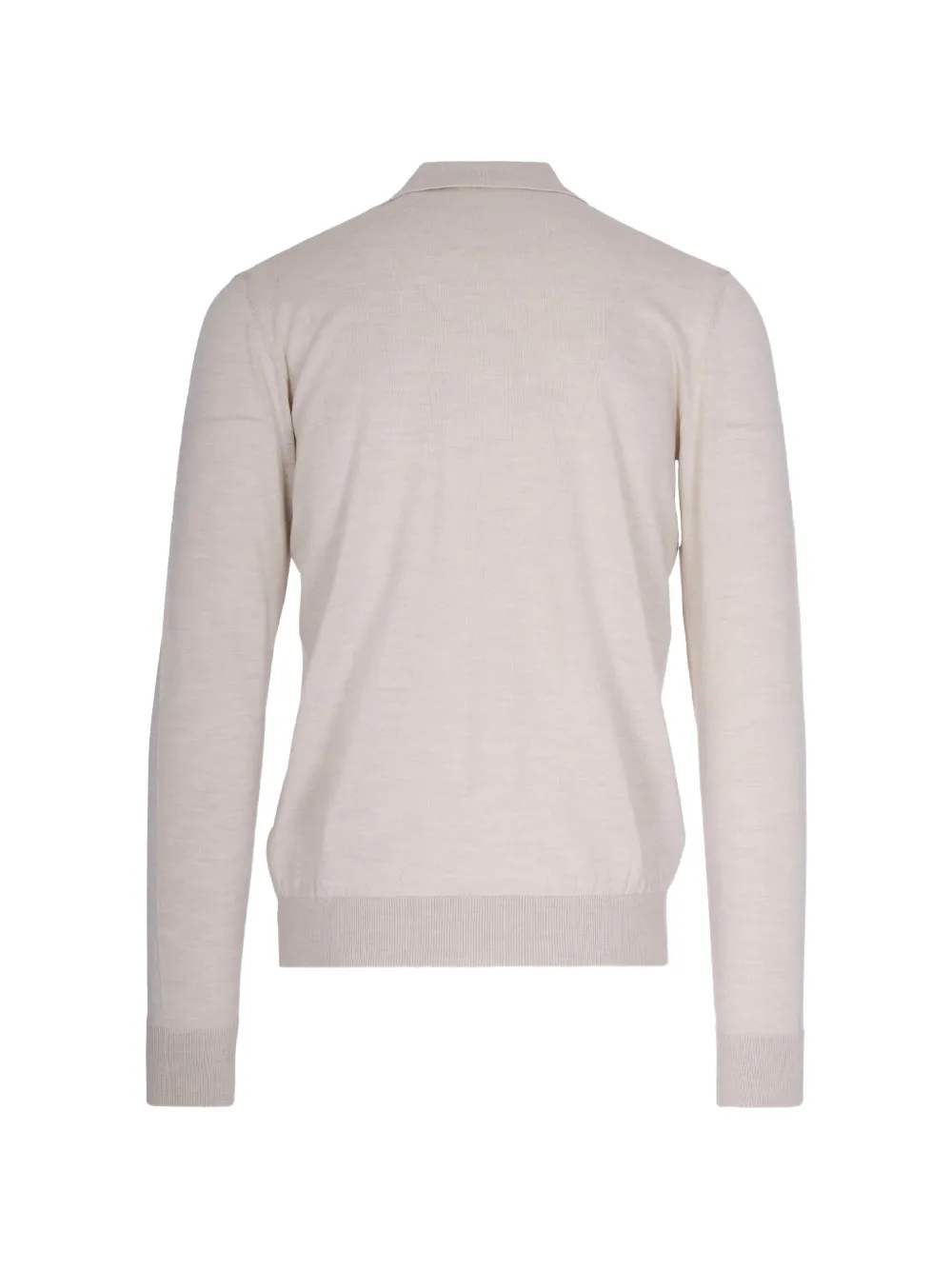 Paolo Pecora Wollen poloshirt met rits Beige