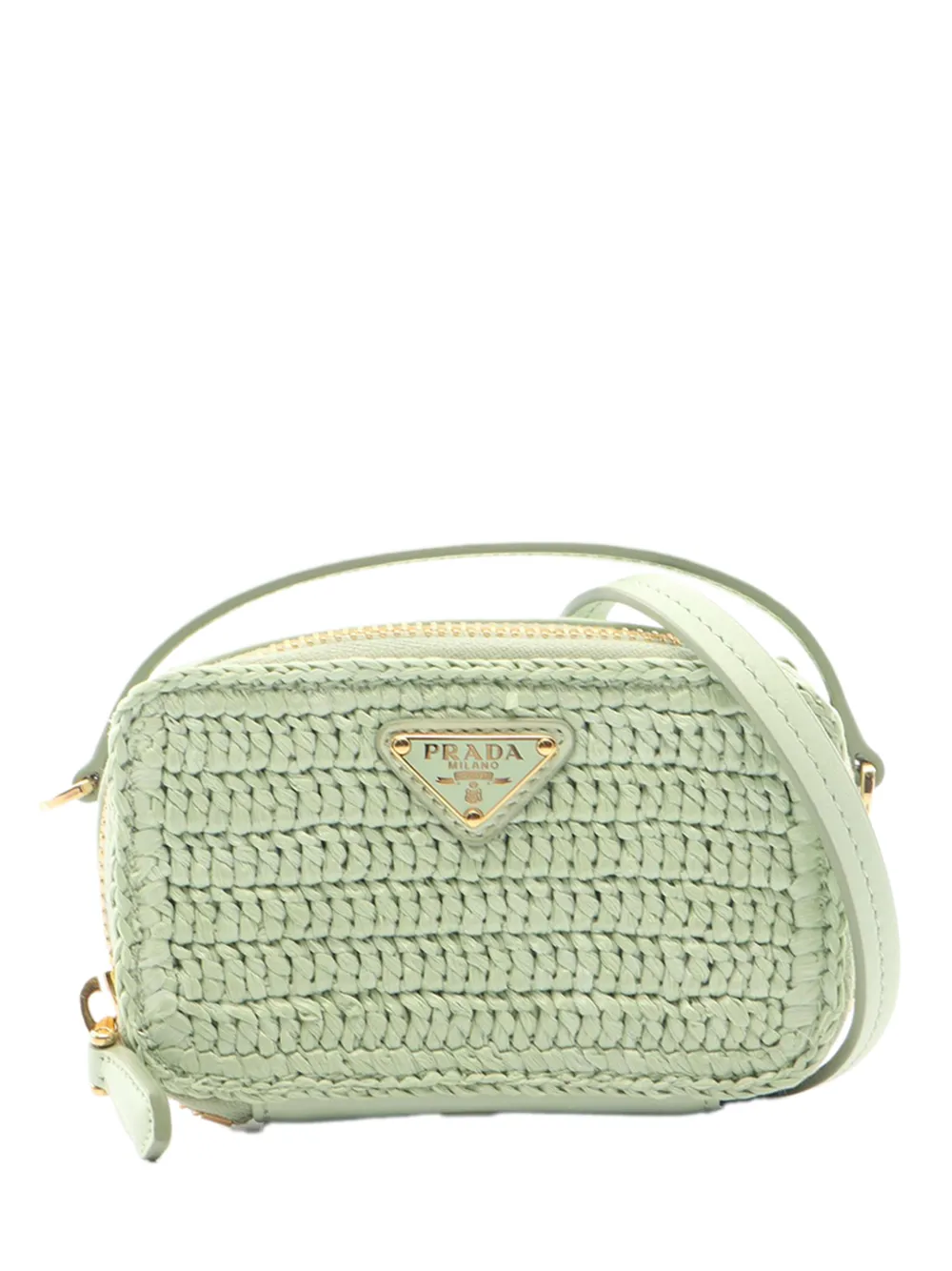 Prada Pre-Owned 2013-2026 Mini Crochet satchel - Verde