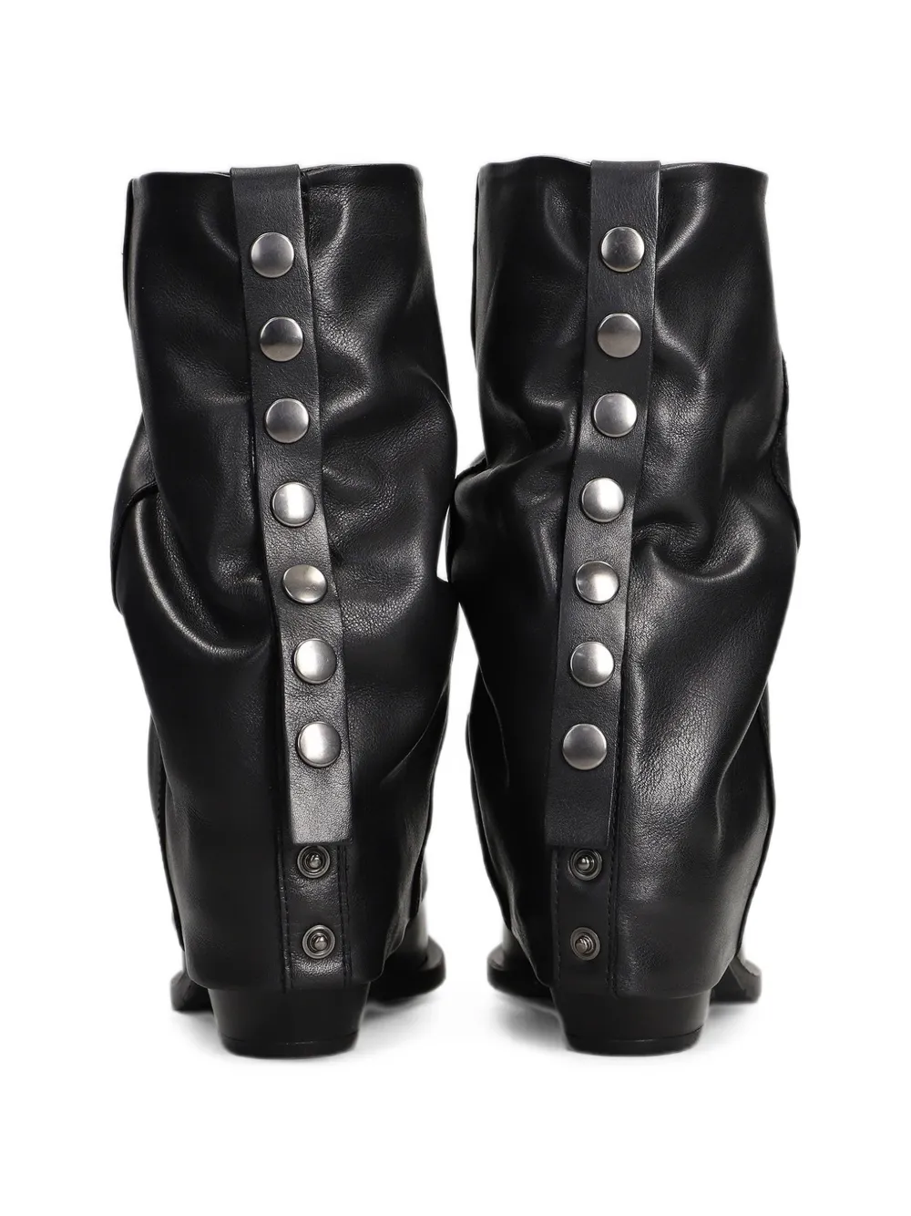 Metisse Texan slouchy stud-embellished boots Zwart