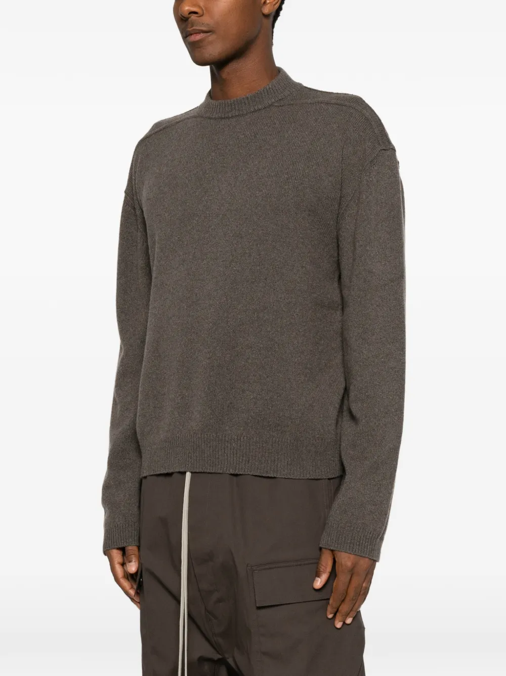 Rick Owens Tommy Lupetto ribgebreide trui Bruin