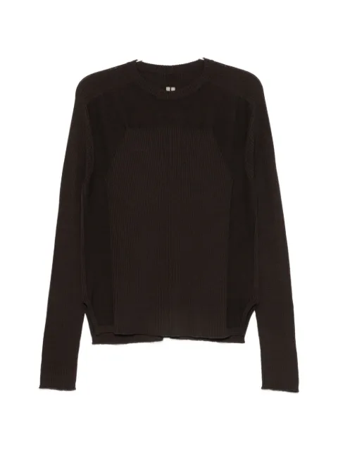 Rick Owens Ribbed Geo panelled sweater