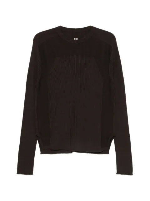 Rick Owens Ribbed Geo panelled sweater