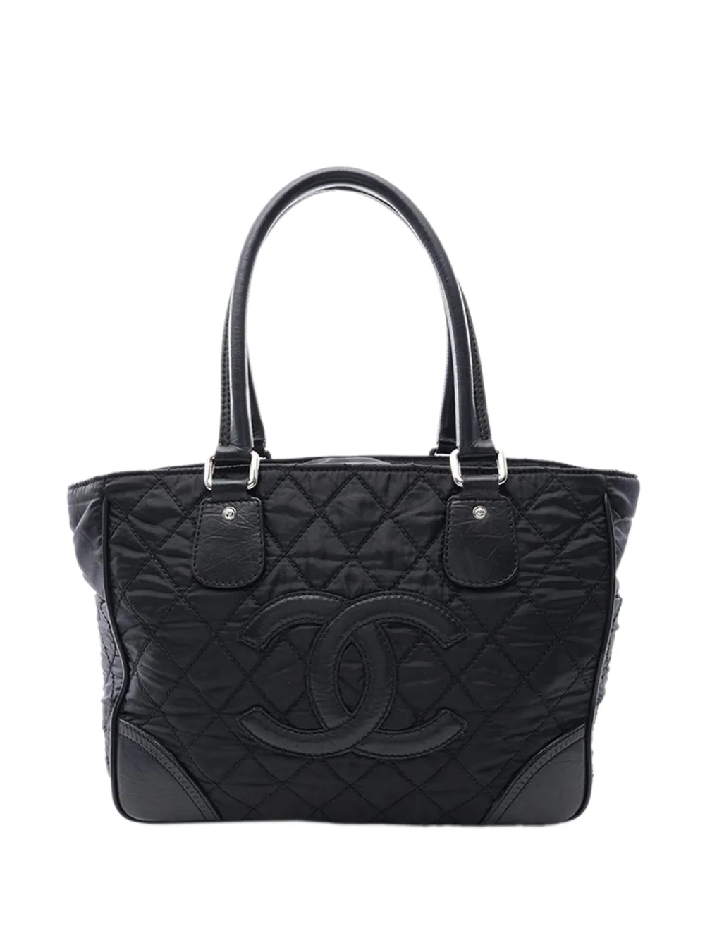 CHANEL Pre-Owned 2006-2008 Paris New York Quilted Nylon tote bag - Black