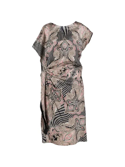 Etro Vintage paisley-print draped mini dress