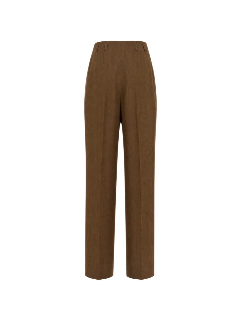 Alberta Ferretti Geplooide broek met riemlussen Bruin