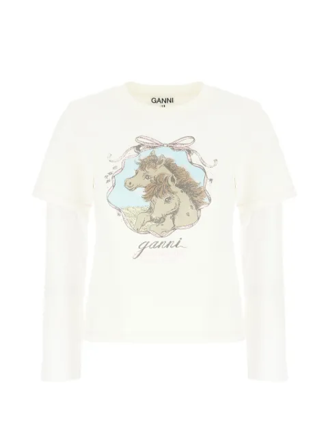 GANNI T-shirt in misto cotone