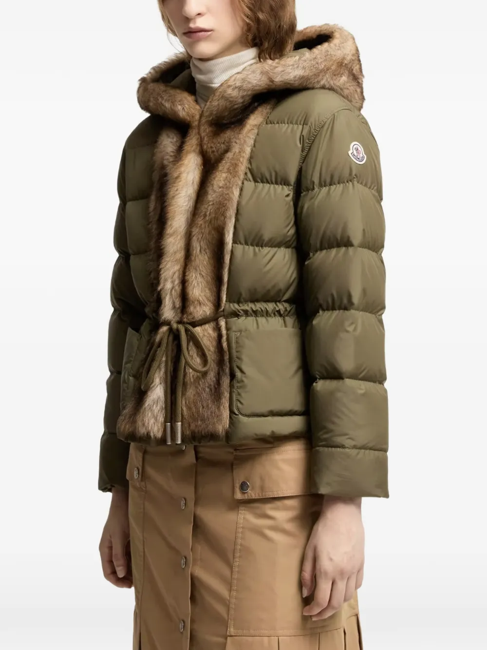 Moncler Effraie 3-in-1 shearling trimmed down parka Groen