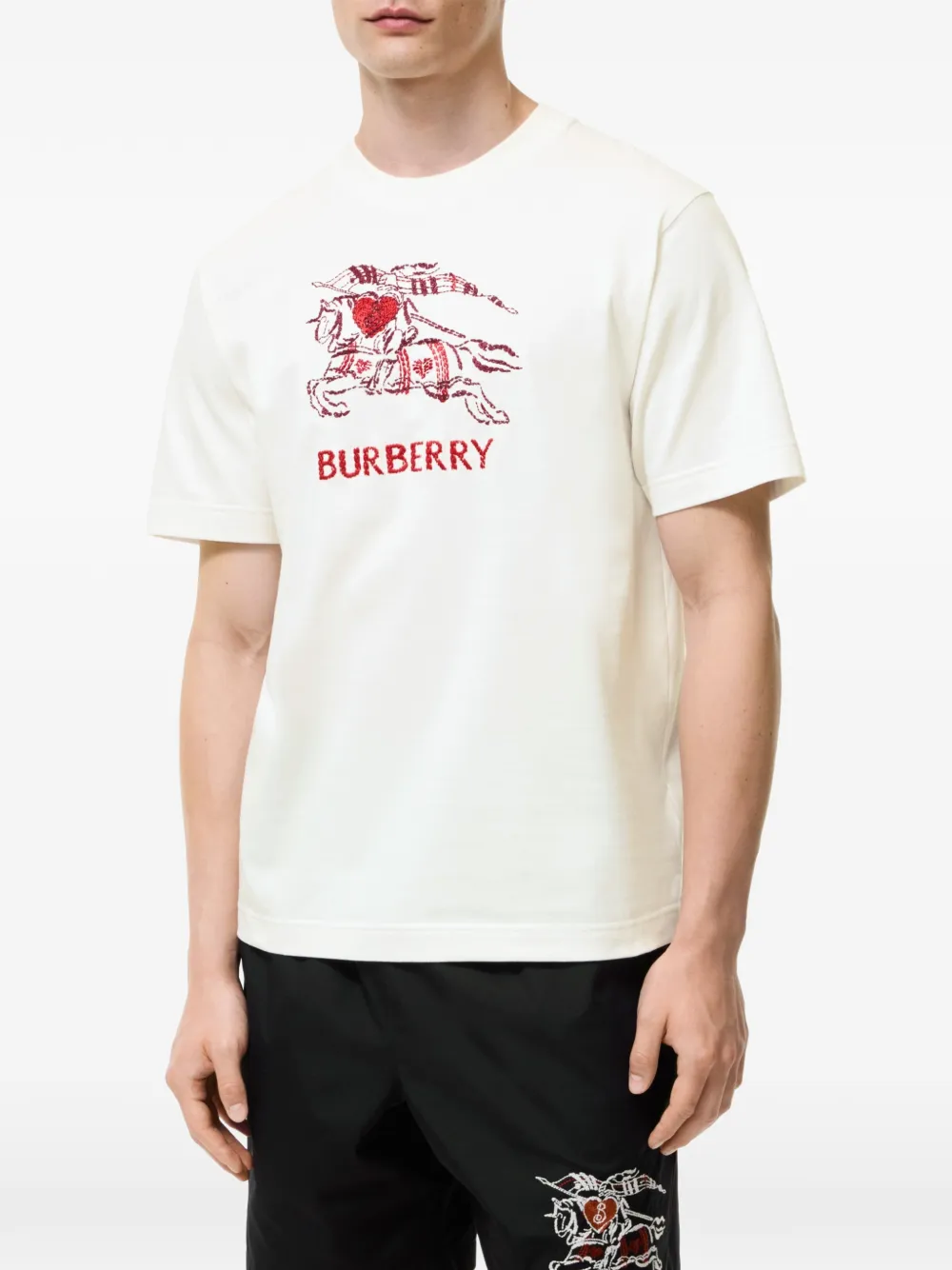 Burberry Heart Knight katoenen T-shirt Beige