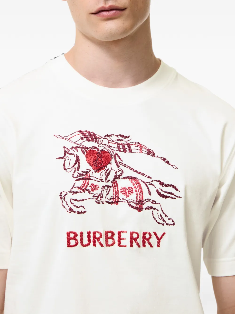 Burberry Heart Knight katoenen T-shirt Beige