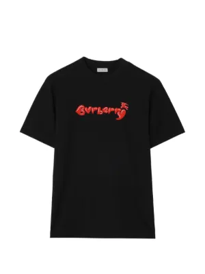 Burberry Maze Cotton T-shirt | Black | FARFETCH